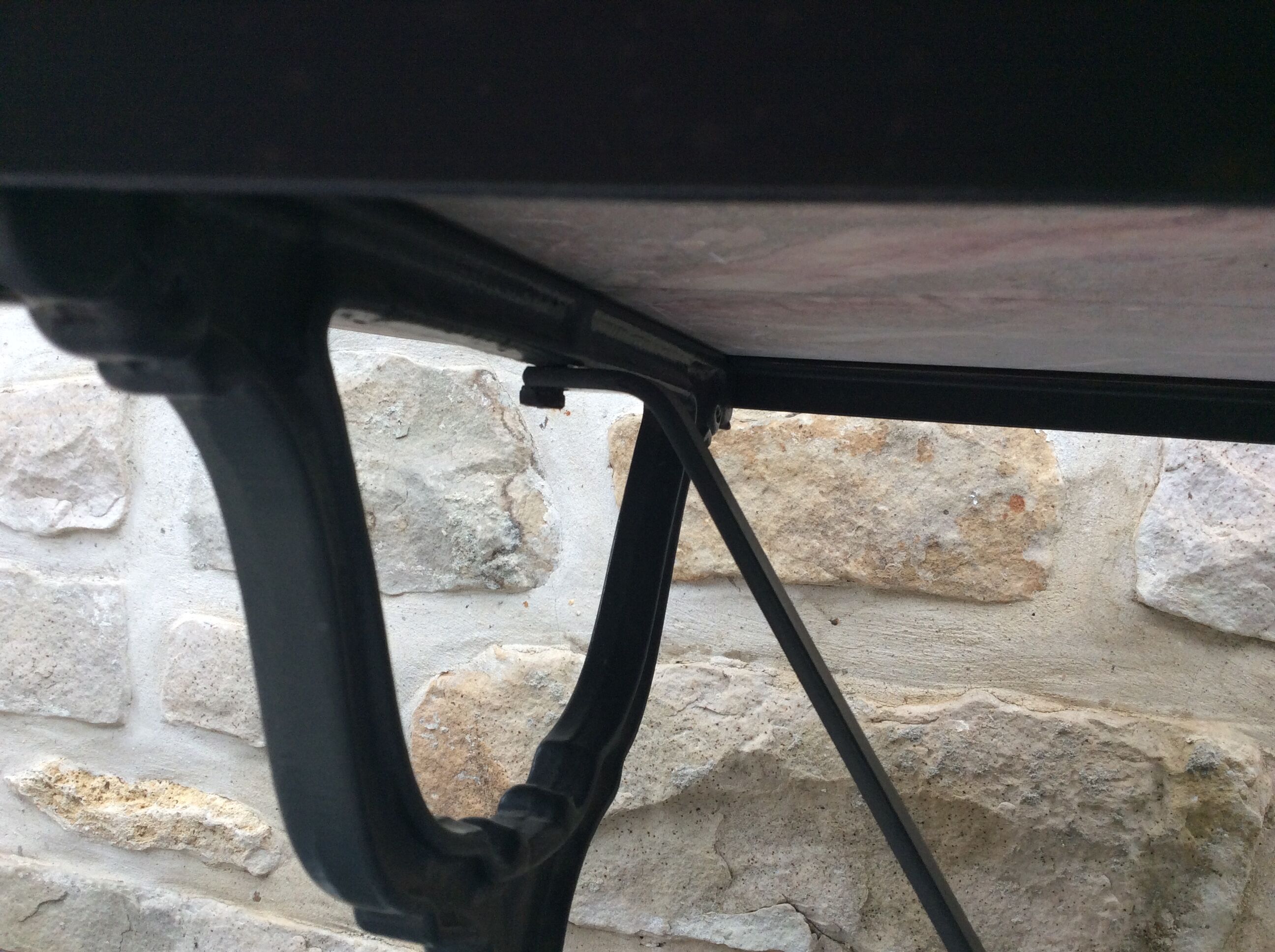 Marble oval bistro table