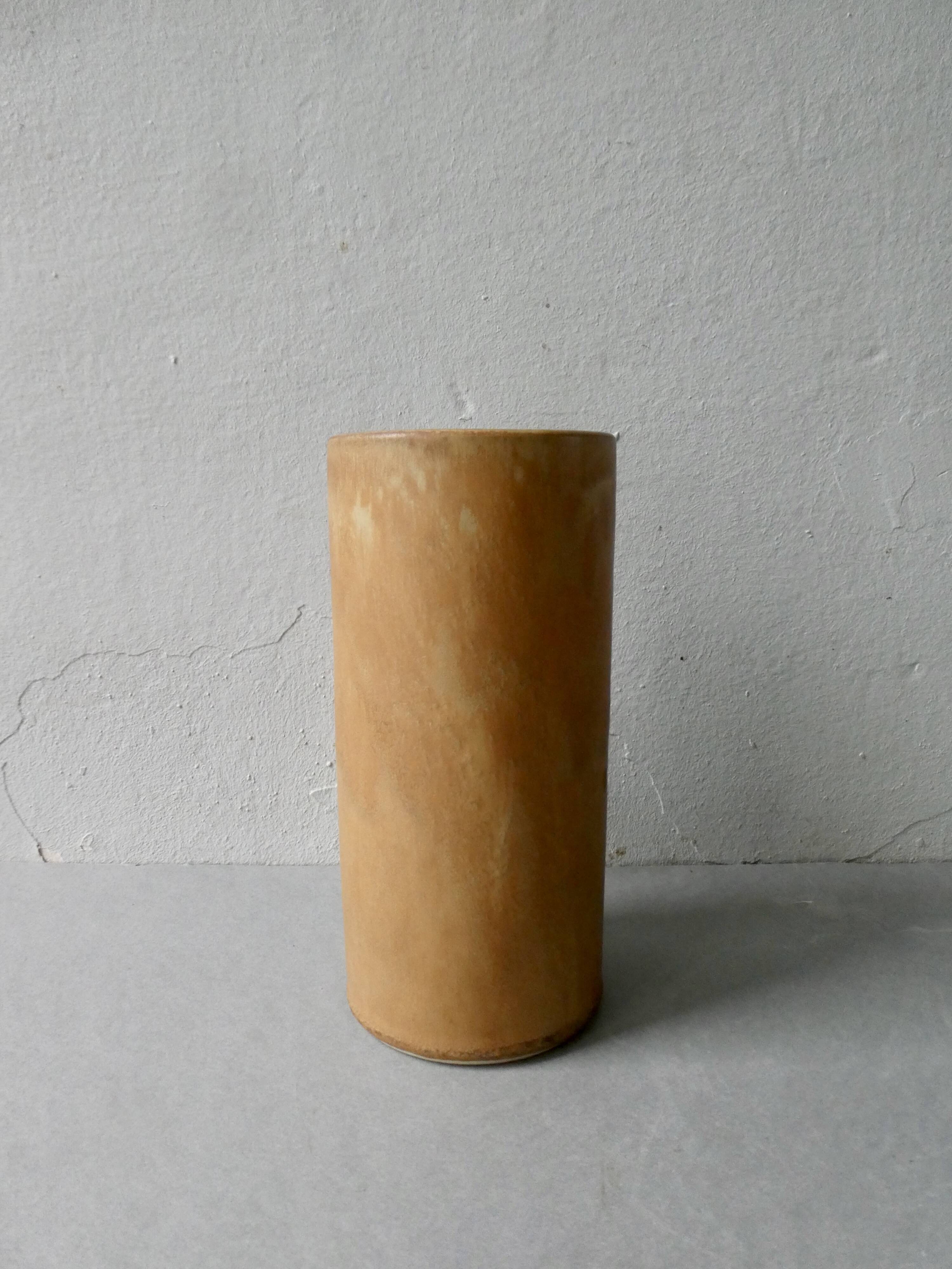 Natural tone stoneware vase