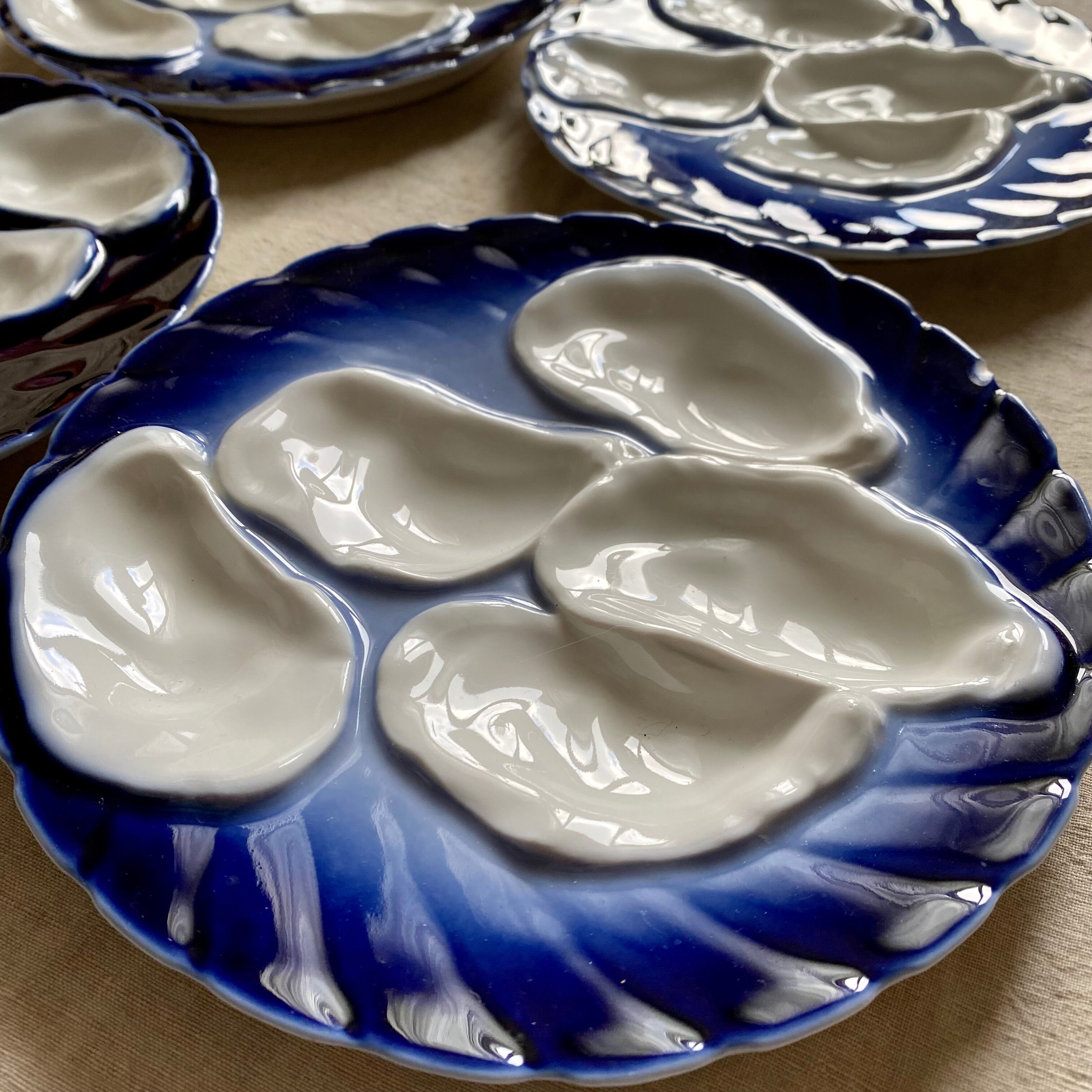 Porcelain oyster plates