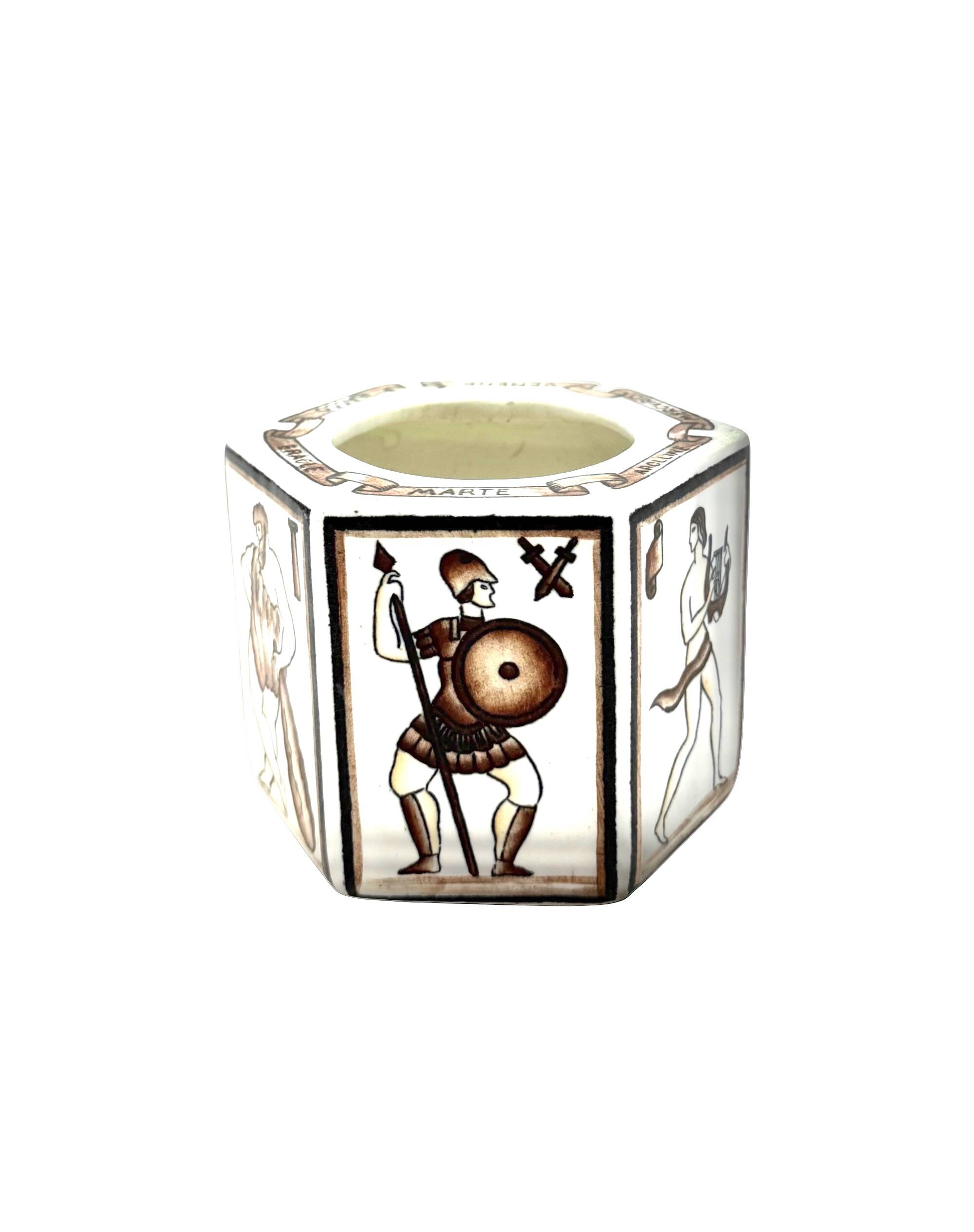 Gio Ponti, "Per scriver classico" ashtray, SC Richard Ginori, Italy 1926