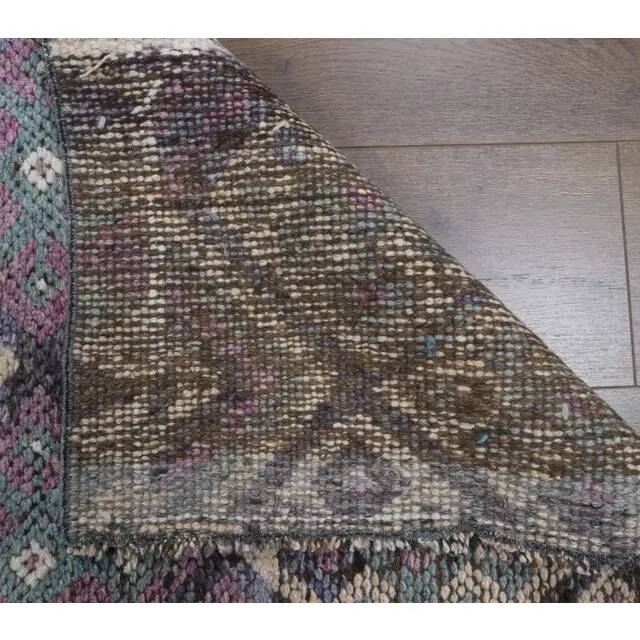 Vintage Turkish Hand-Knotted Runner Rug 73x350