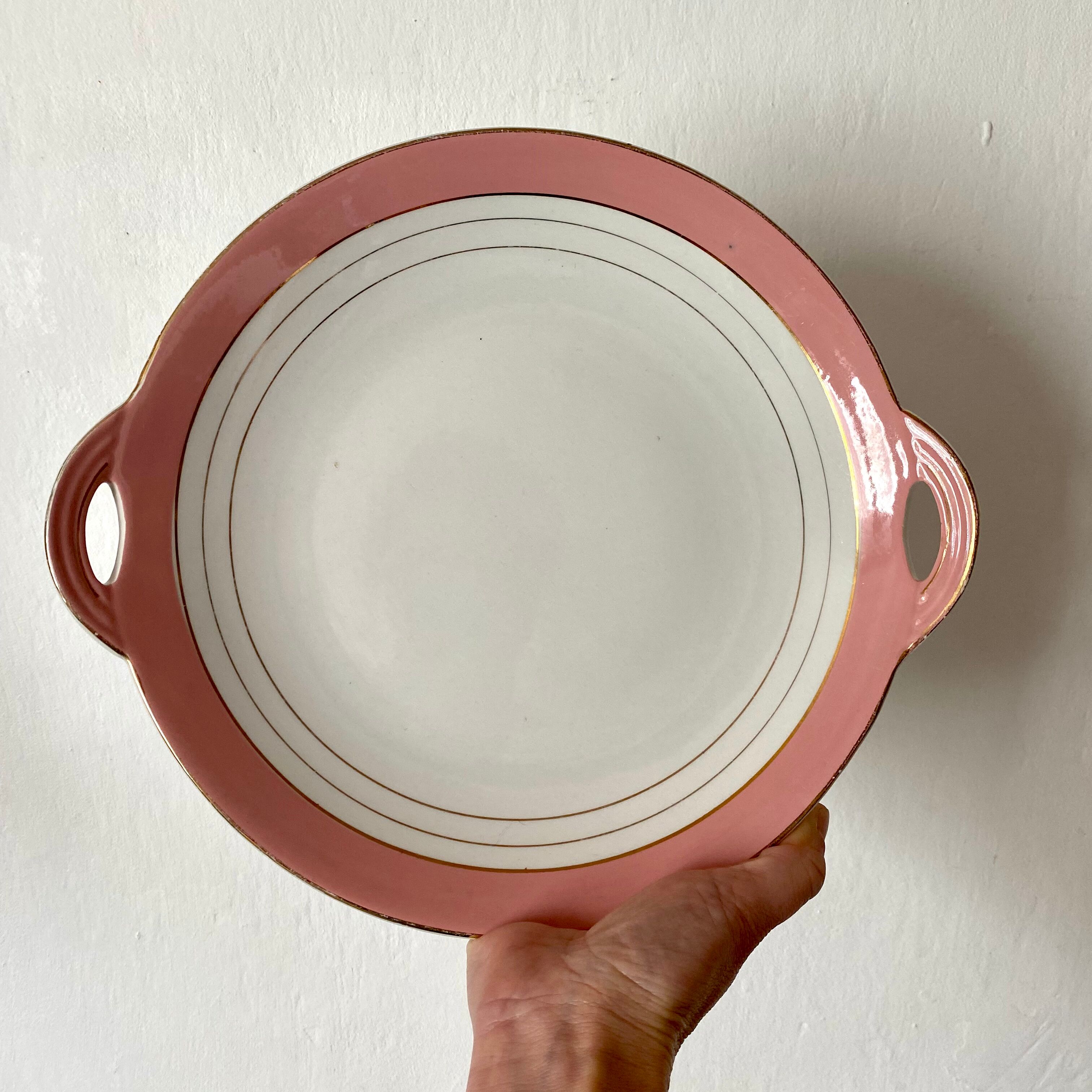 Dessert service plates and dish in Luneville porcelain