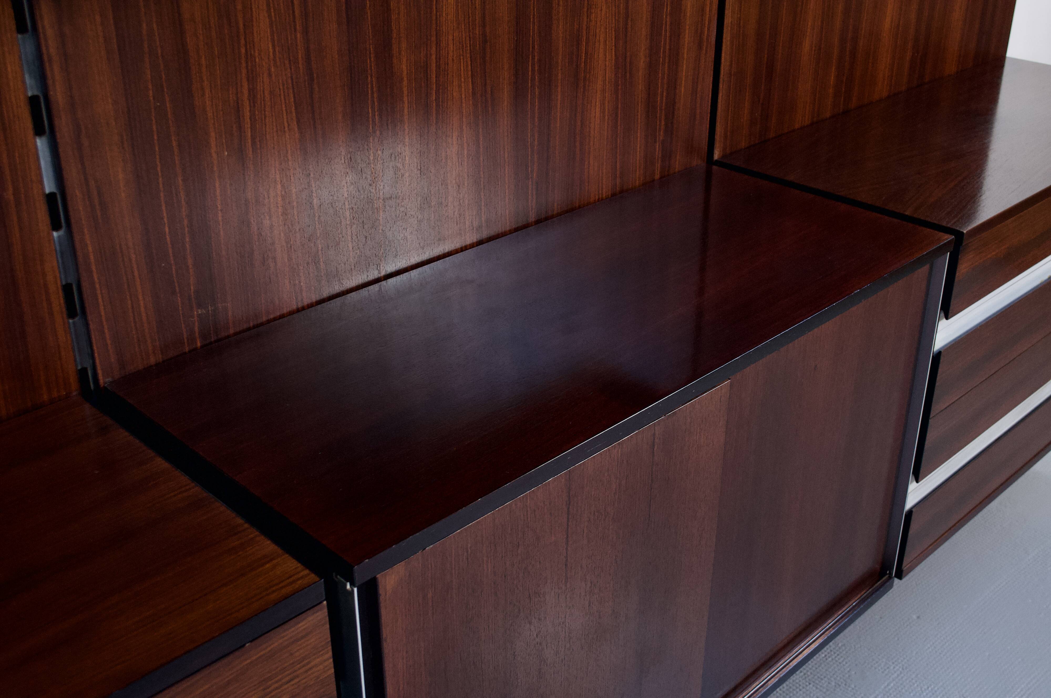MODULAR SHELF ROSEWOOD ICO PARISI 1960s MIM ROMA PUBLISHER