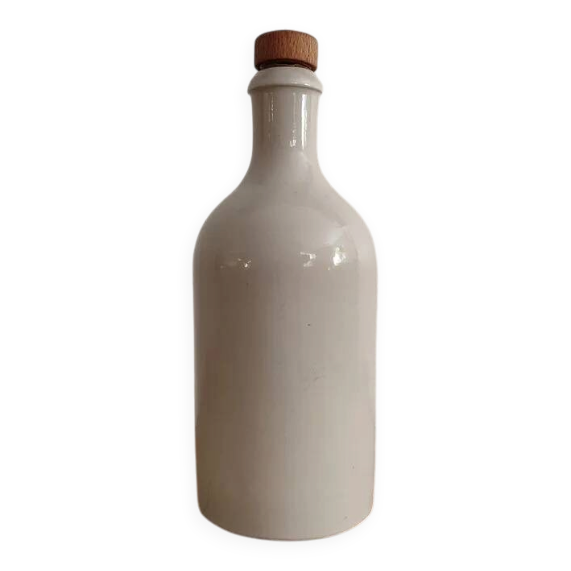 Bouteille en grès blanc