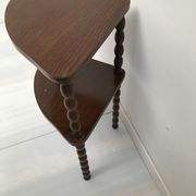 Wooden corner sellette turned vintage vintage louis XIII style