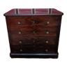 Chest of drawers oak mahogany veneer nineteenth