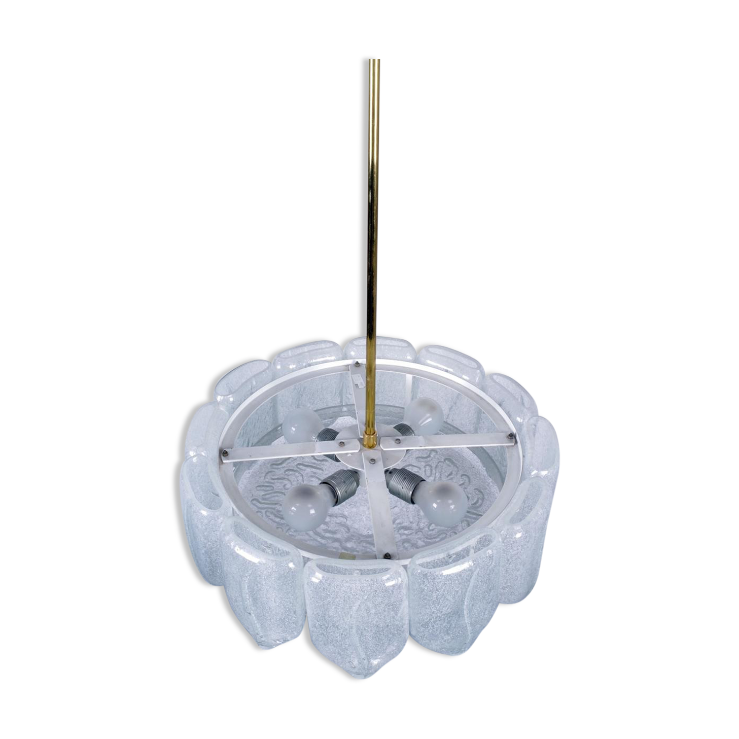 Doria iced glass chandelier