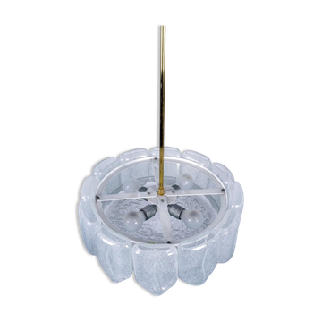 Lustre  en verre glacé de Doria