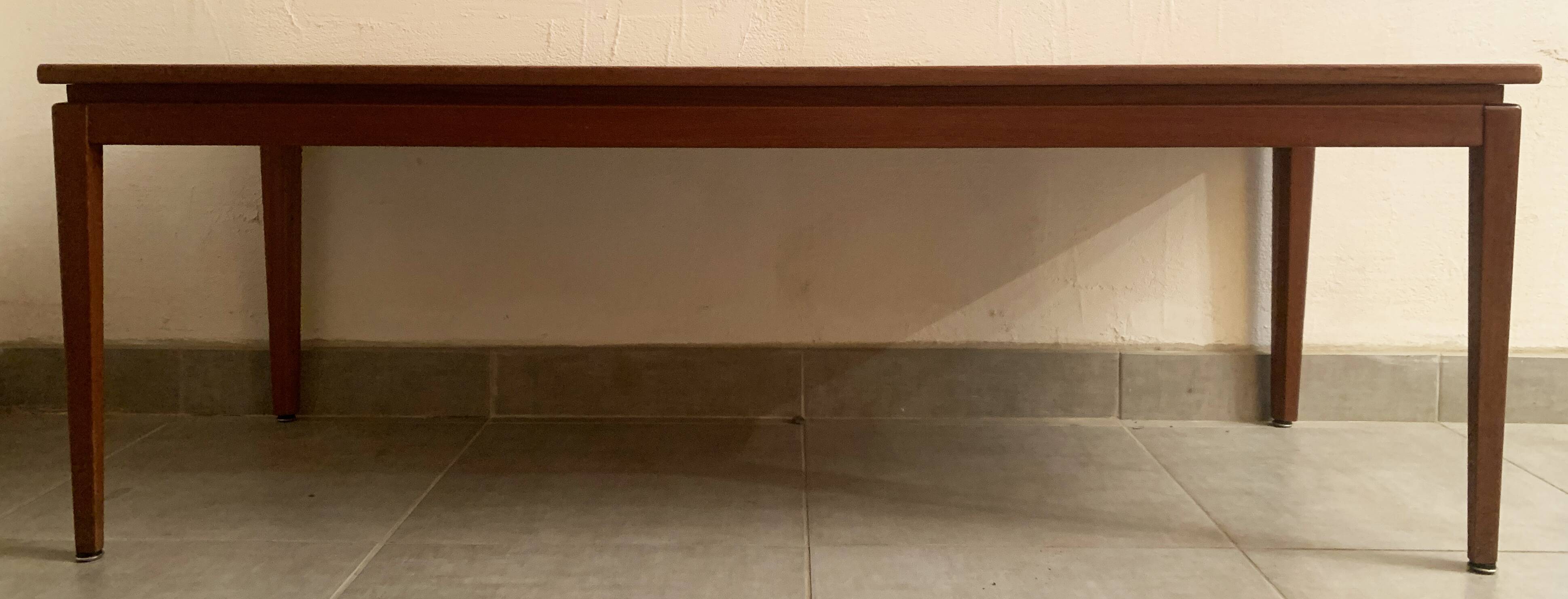 Large Scandinavian teak coffee table from the 60s