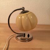 Art deco lamp molded glass and chrome, wall lamp 30s
