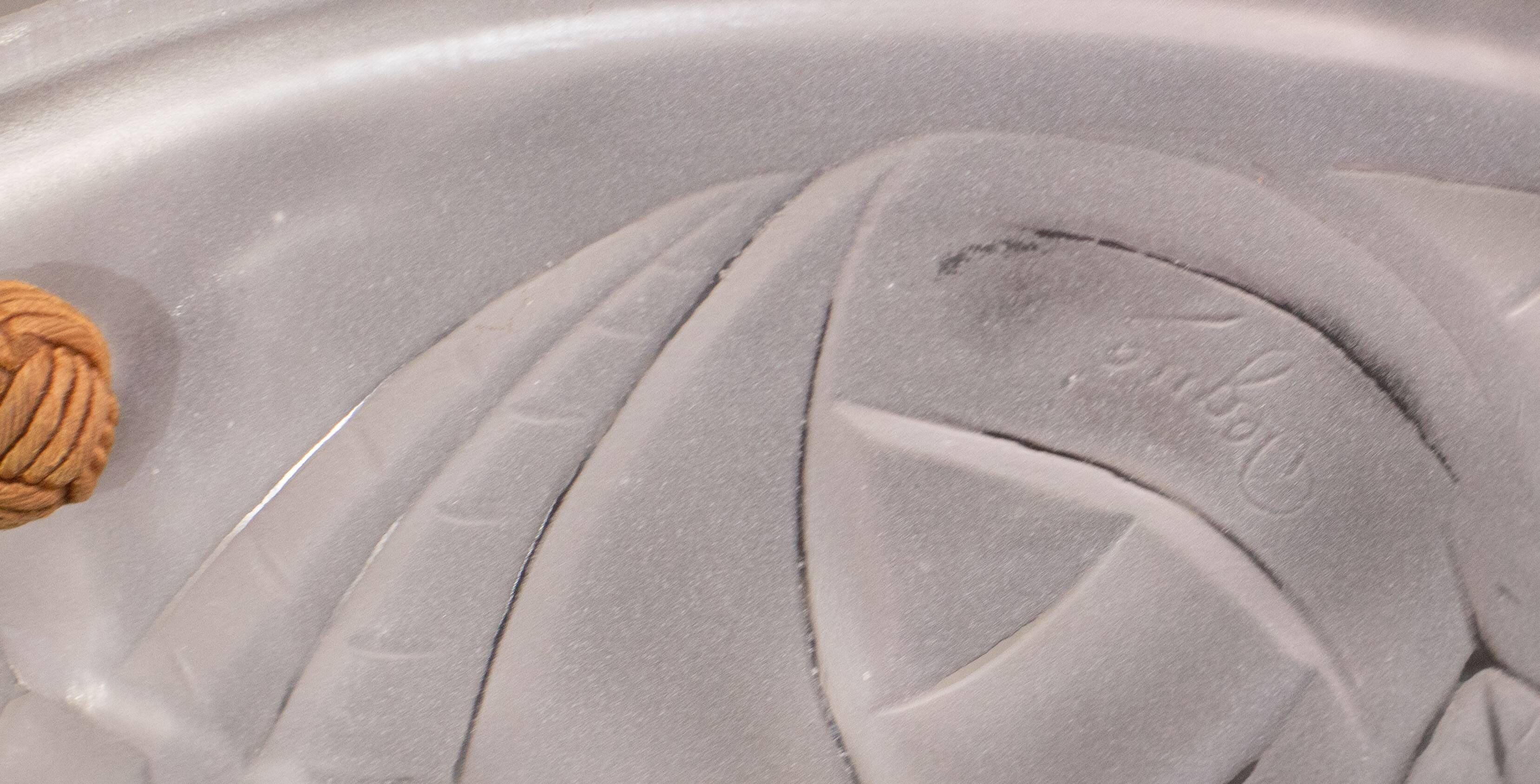 Art Deco Top Quality Pendant Light Floral decorations, Signed Degué