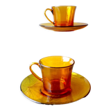 Amber coffee cups 70s