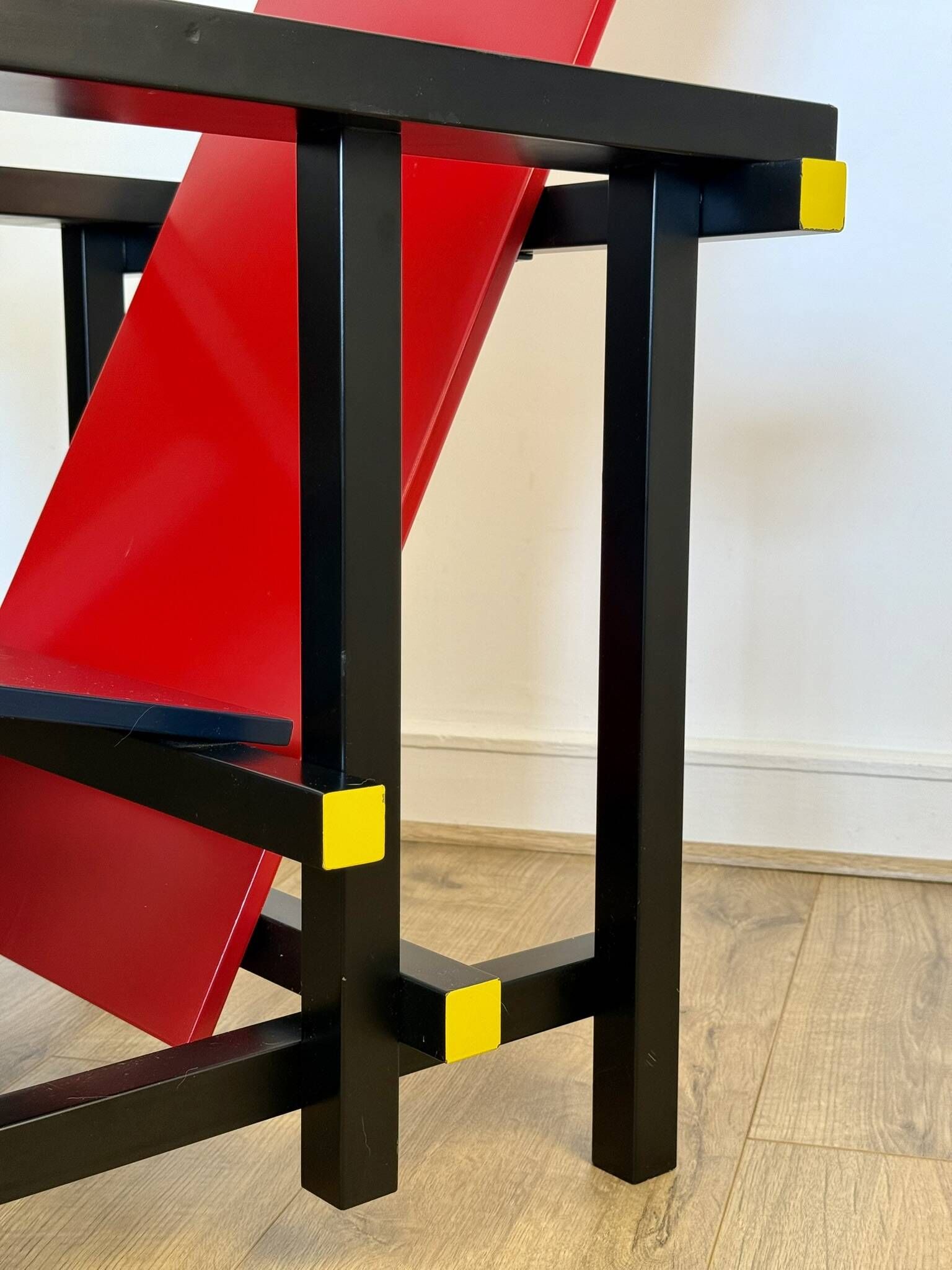Red and Blue Chair in the Style of Gerrit Rietveld – De Stijl Movement