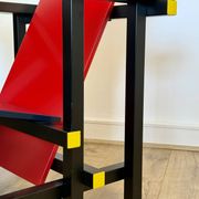 Red and Blue Chair in the Style of Gerrit Rietveld – De Stijl Movement