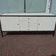 Wooden Sideboard - "Stollenlinie Brasilia" - German - 1960 - White - Black