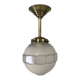 Art Deco pendant light with 12-sided glass ball, 1930s