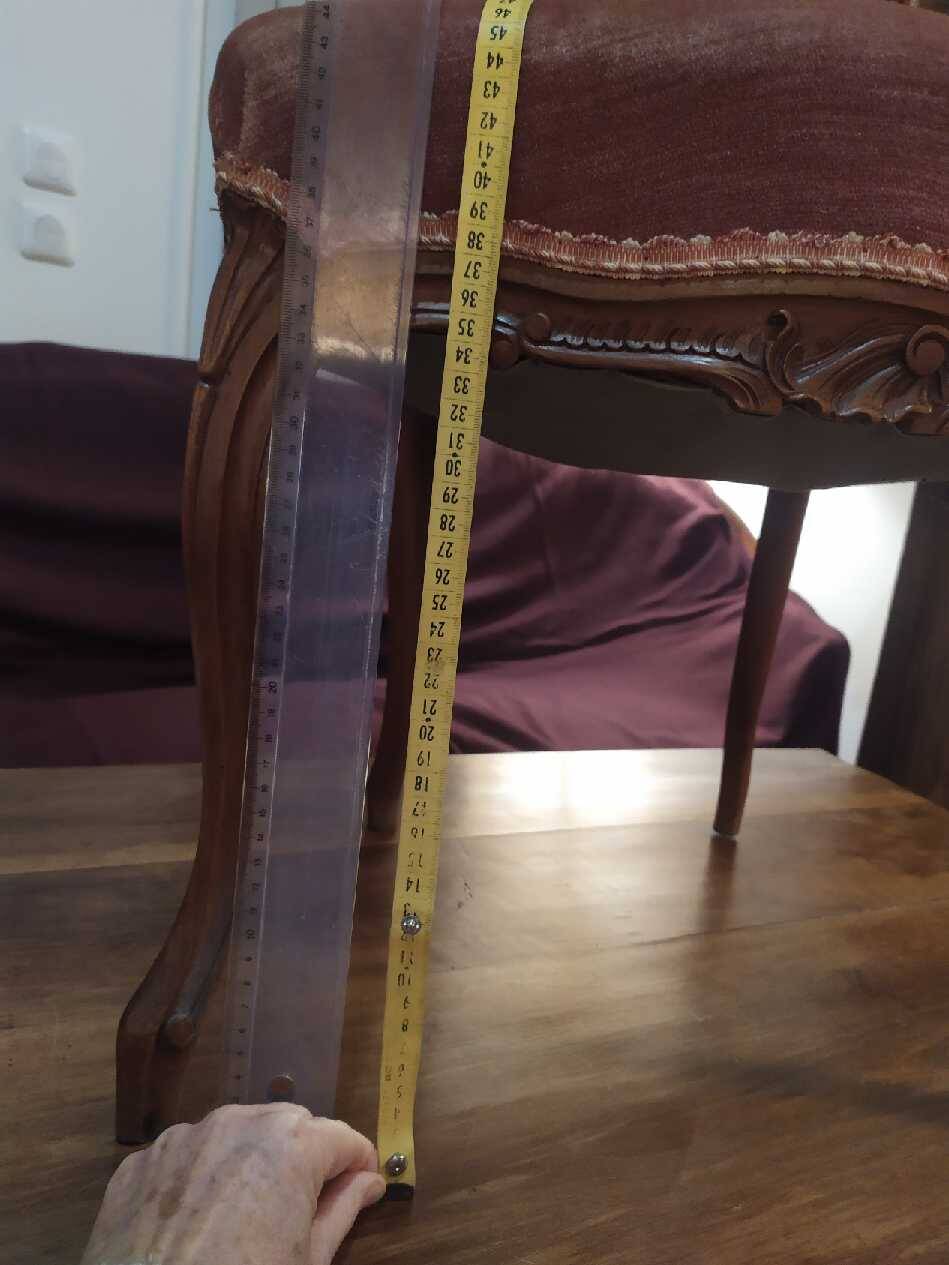 Louis Philippe style velvet chair