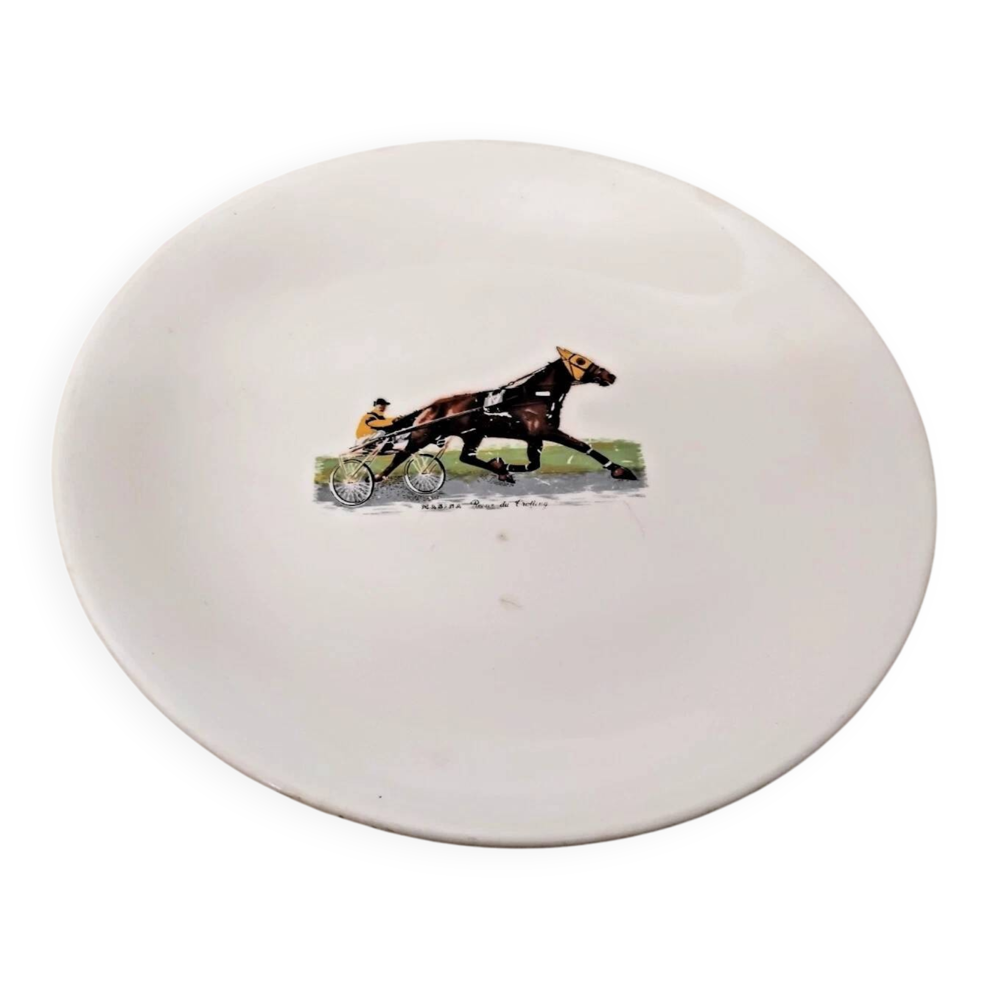 Vintage Faience Hollow Dish - Masina - Trotteur - Prix D'Amérique
