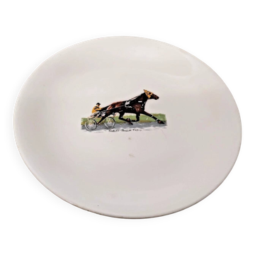 Ancien Plat Creux En Faïence - Masina - Trotteur - Prix D'Amérique Vintage
