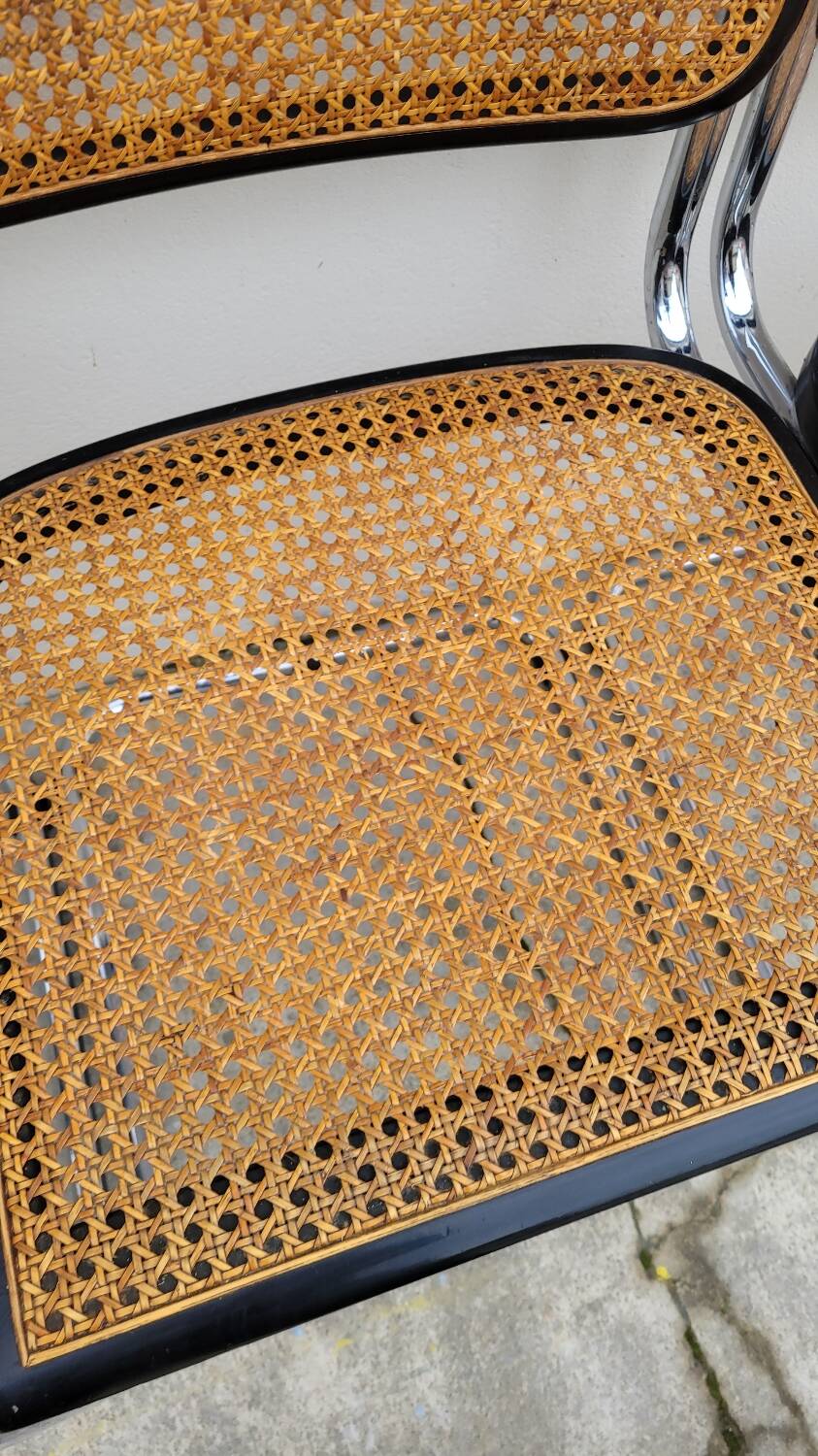 Set of 4 Marcel Breuer cesca black b32 chairs