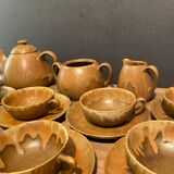 Art Deco ceramic tea set signed Denbac