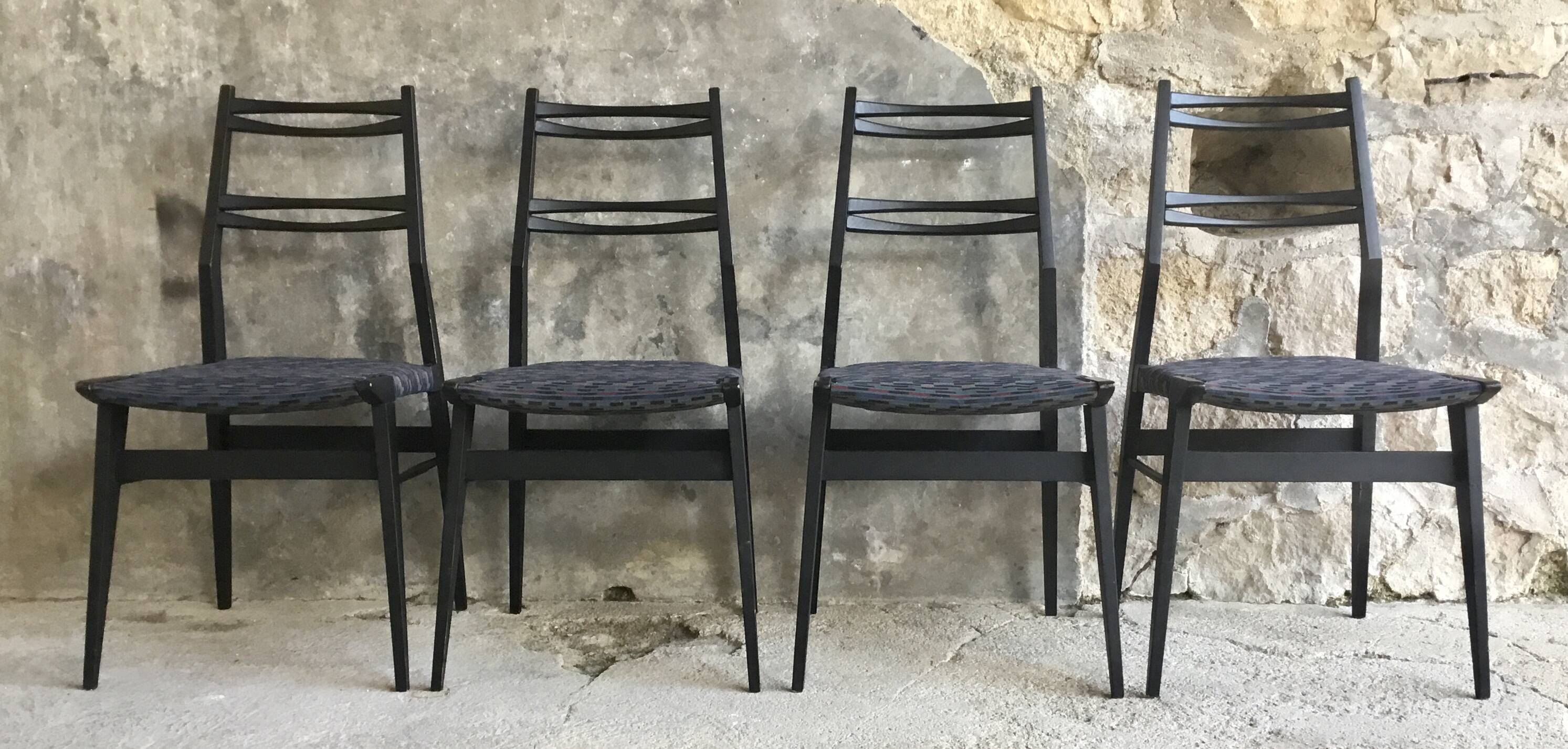 Set of 4 chairs by Alfred Hendrickx for Belform - design 1950