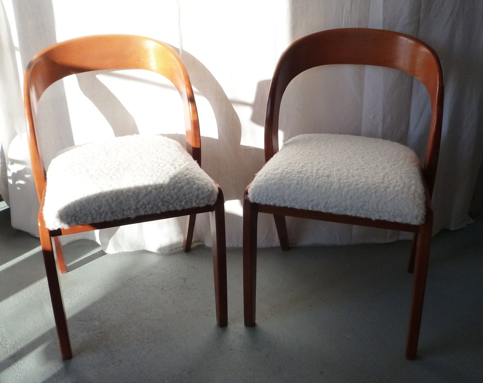 Pair of Baumann gondola chairs