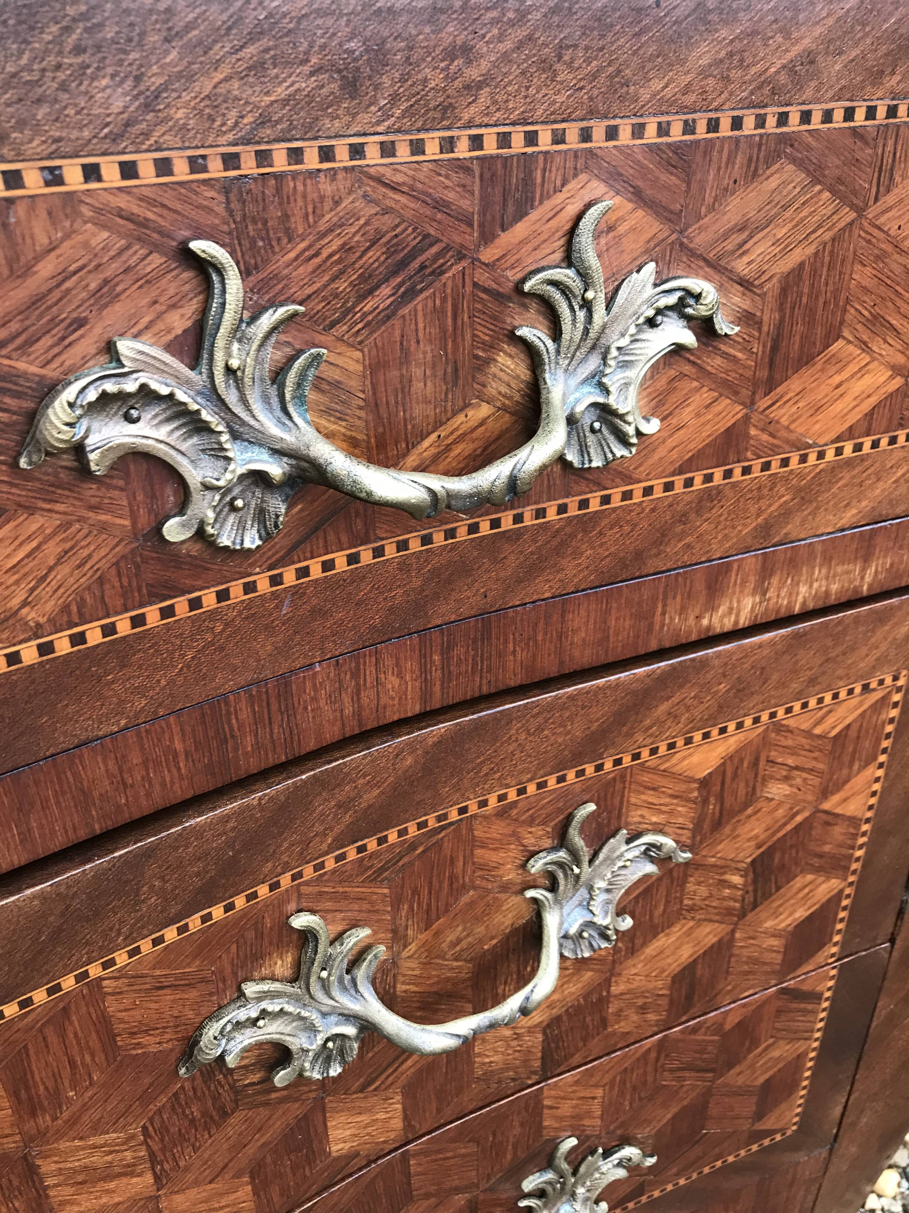 Commode Louis XV Bois de rose