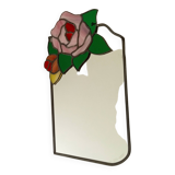 Vintage stained glass and lead mirror