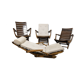 Series of 4 relax armchairs from the 60s/70s by Triconfort