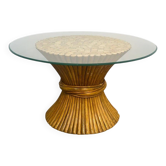 Wheat sheaf coffee table Elinor McGuire. American work. Circa 1970.