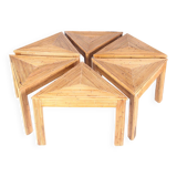 Rattan puzzle coffee table