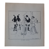 Drawing in indian ink circa 1910