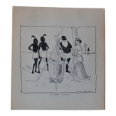 Dessin a l'encre de chine vers 1910