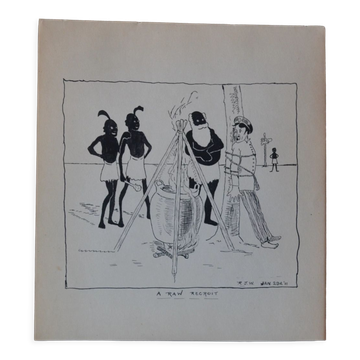 Drawing in indian ink circa 1910
