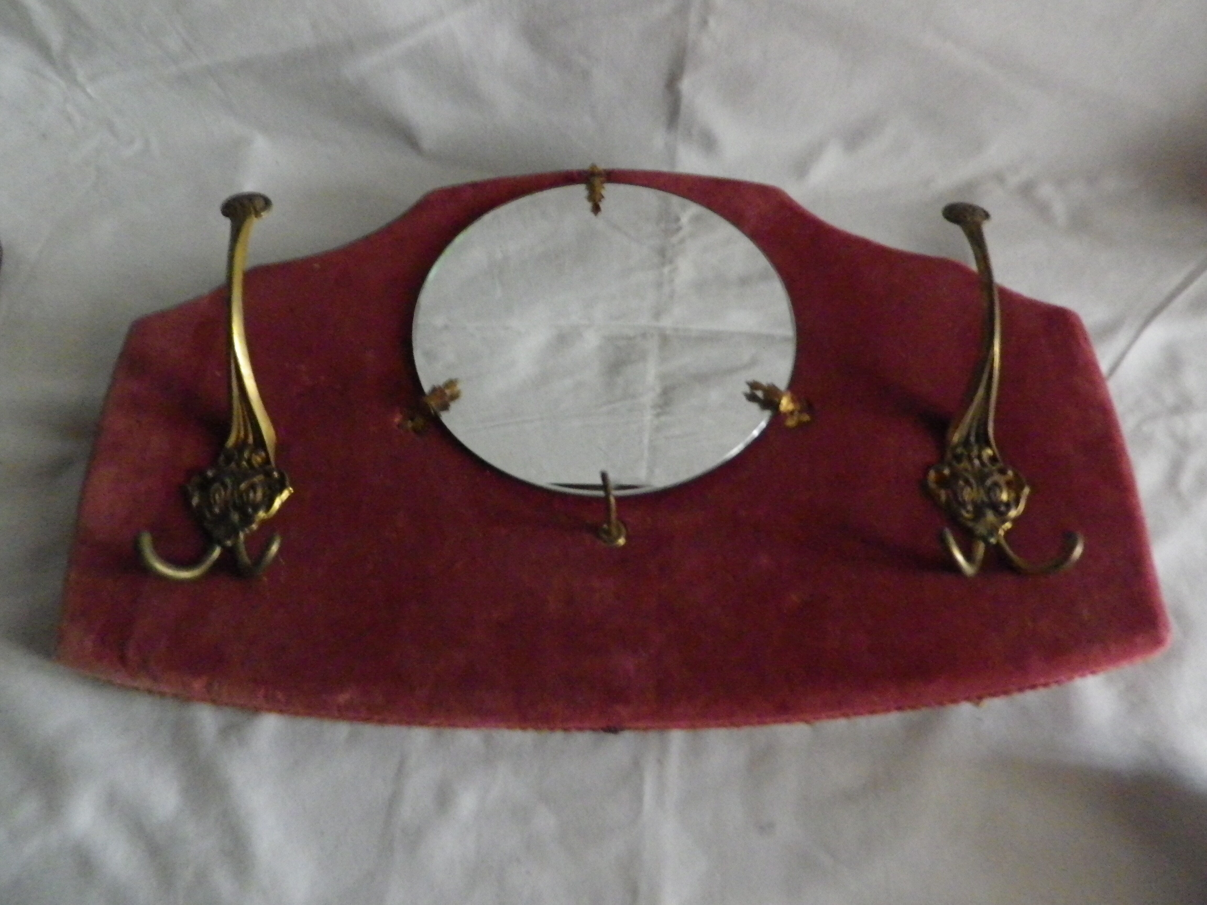 Mirror on red velvet