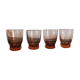 Série de 4 verres à eau des années 30 rose fumé