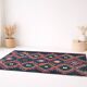 Red & Blue Geometric Vintage Kilim Rug, 158x238Cm
