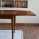 Extendable dining table in teak, tapered legs, 1960s.