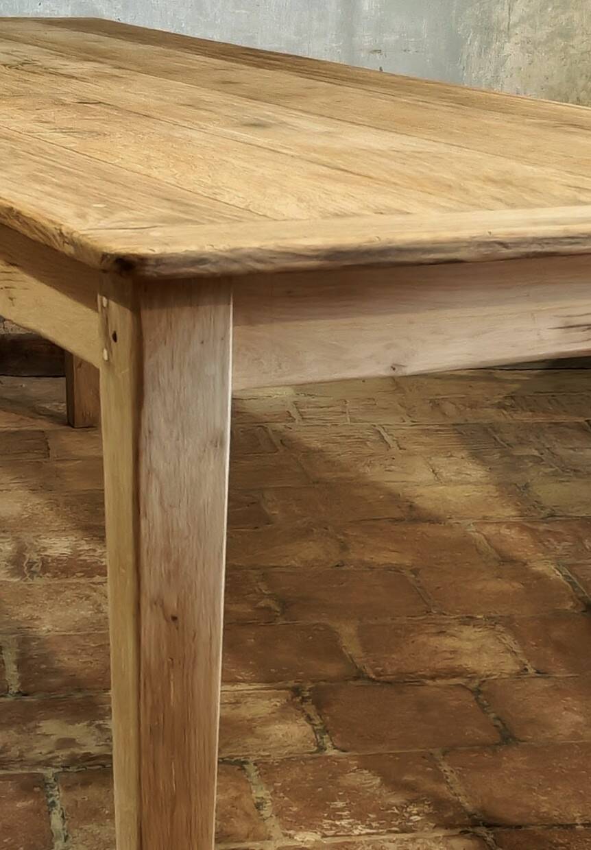 Solid oak farmhouse table "brut" 247x89, top "chocolate oak"