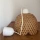Vintage rattan flower pendant