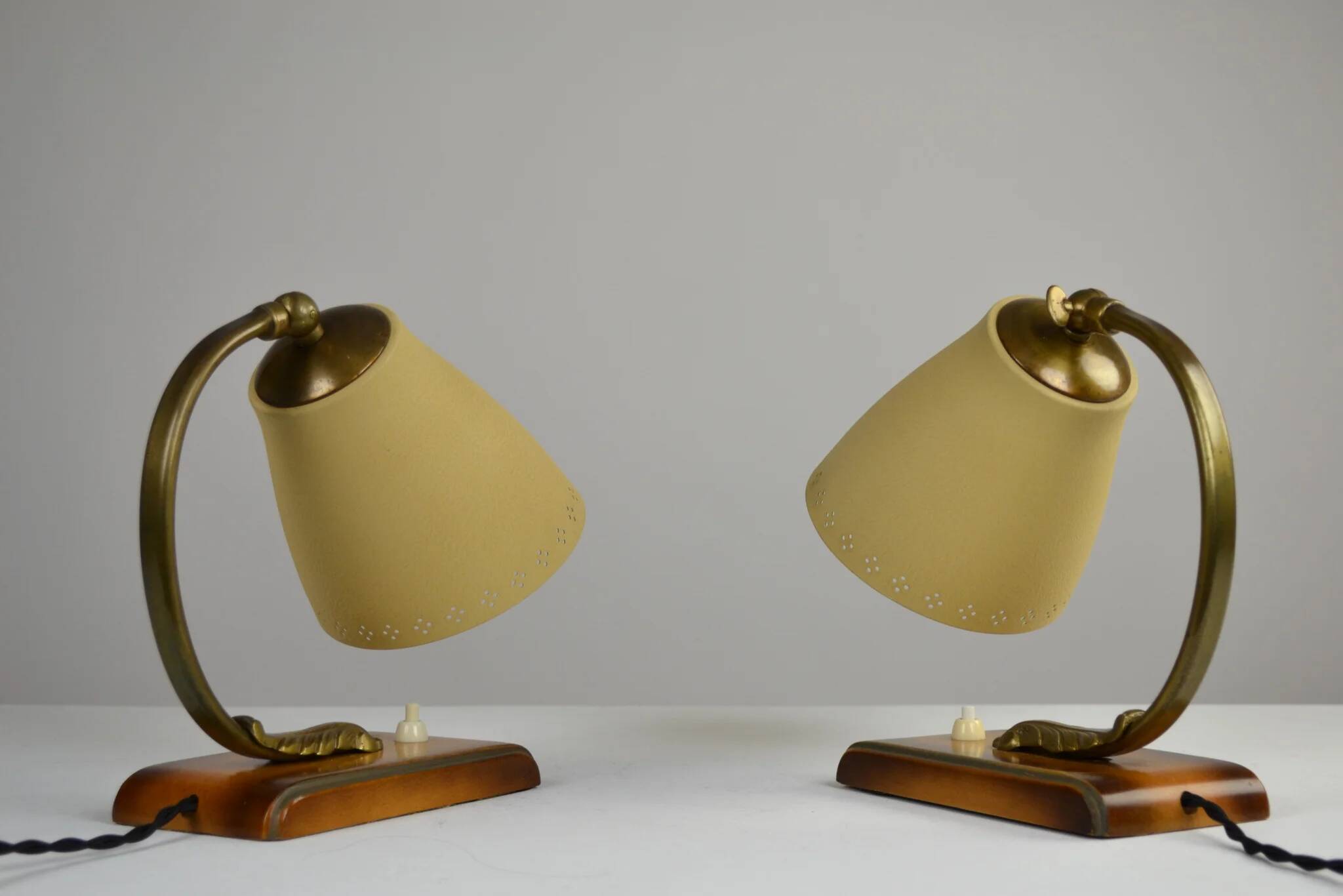 Pair of Table or Desk Lamps, Sweden, 1940s/1950s by EWÅ Armaturfabrik (attributed)