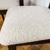 Set of 4 dining chairs in beige boucle by M. Zieliński 1960's