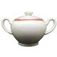 Art déco sugar bowl, cream ceramic, Poland, 1930s