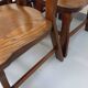 Set of 6 vintage brutalist oak chairs from the 1950s.