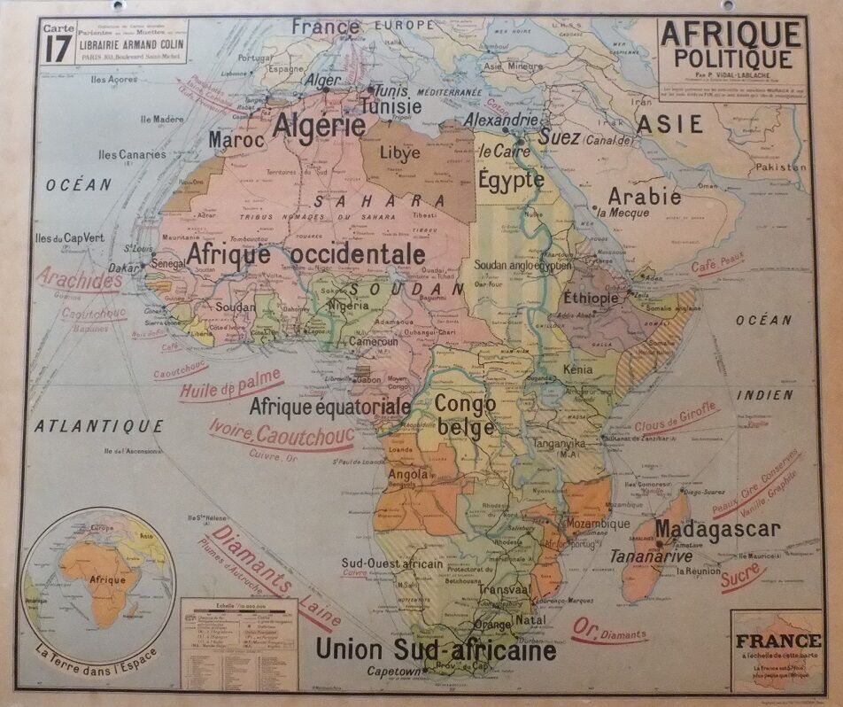 Vidal-Lablache No. 17 Africa policy school map