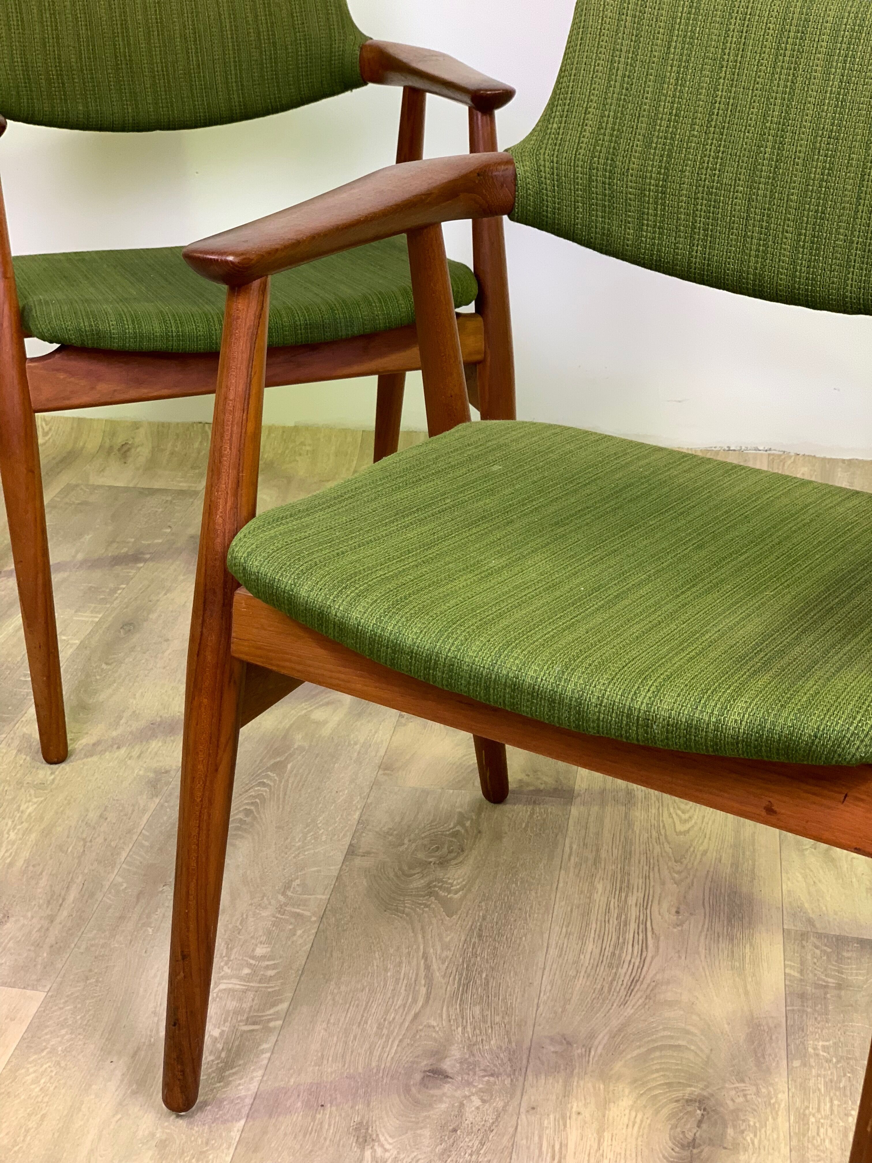 Pair of GM11 Sven Aage Eriksen 60s Danish armchairs