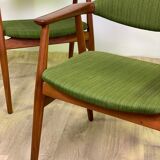 Pair of GM11 Sven Aage Eriksen 60s Danish armchairs