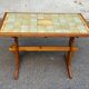 Brutalist kitchen/dining table in solid pine & ceramic (112x67 cm) 1