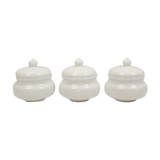 Lot 3 pots white opaline style